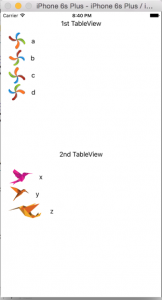 2 tableview