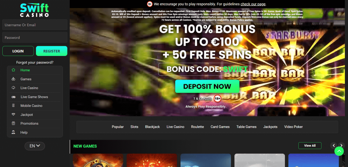Opdag Swift Casino DK 2026 - Din Ultimative Spilleoplevelse