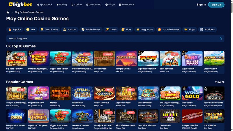 Highflybet casino in Spain